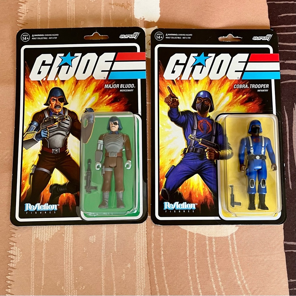 Super7 GI Joe Major Bludd & Cobra Trooper H-Back Figure